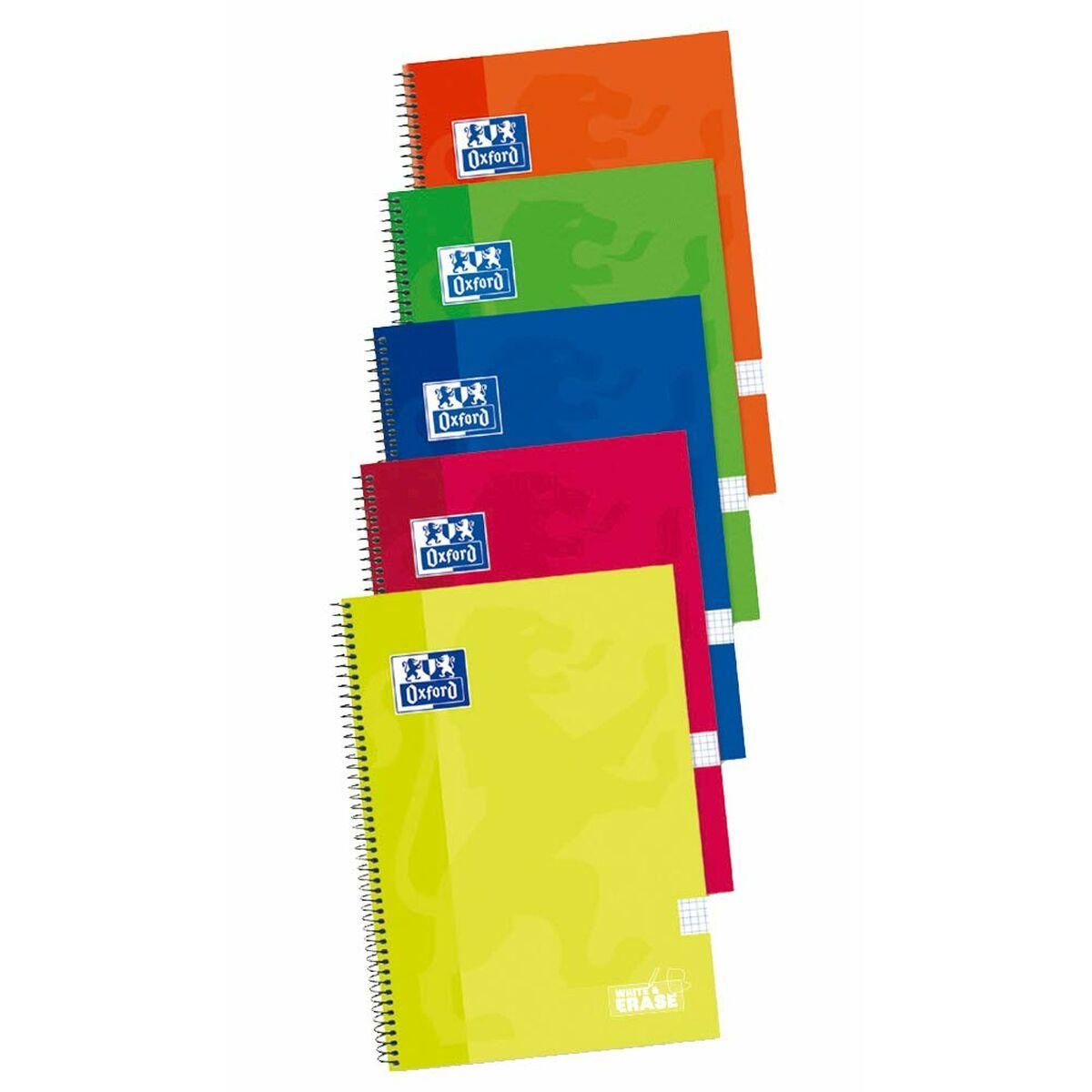 Notesbog Oxford Write&Erase Multifarvet Din A4 80 Ark (5 Dele)