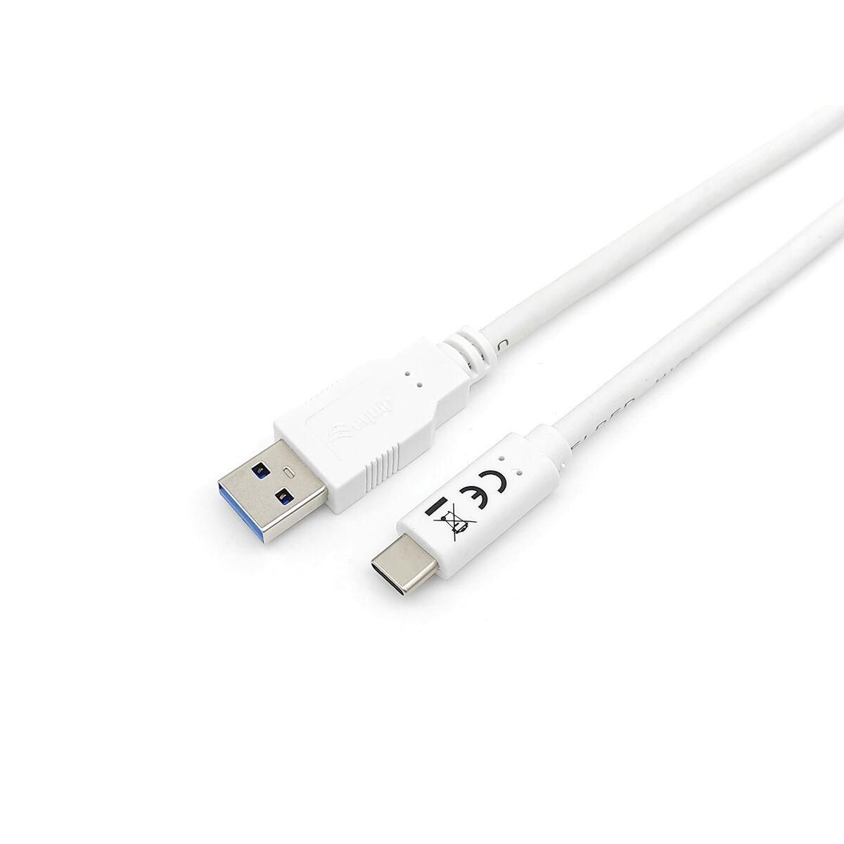 USB A til USB C-kabel Equip 128363 Hvid 1 m