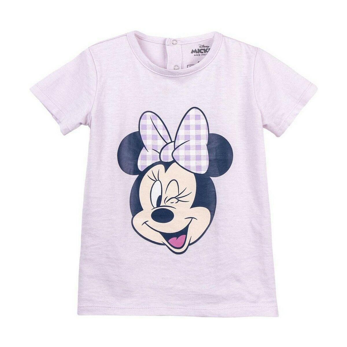 Børne Kortærmet T-shirt Minnie Mouse Lilla 18 måneder