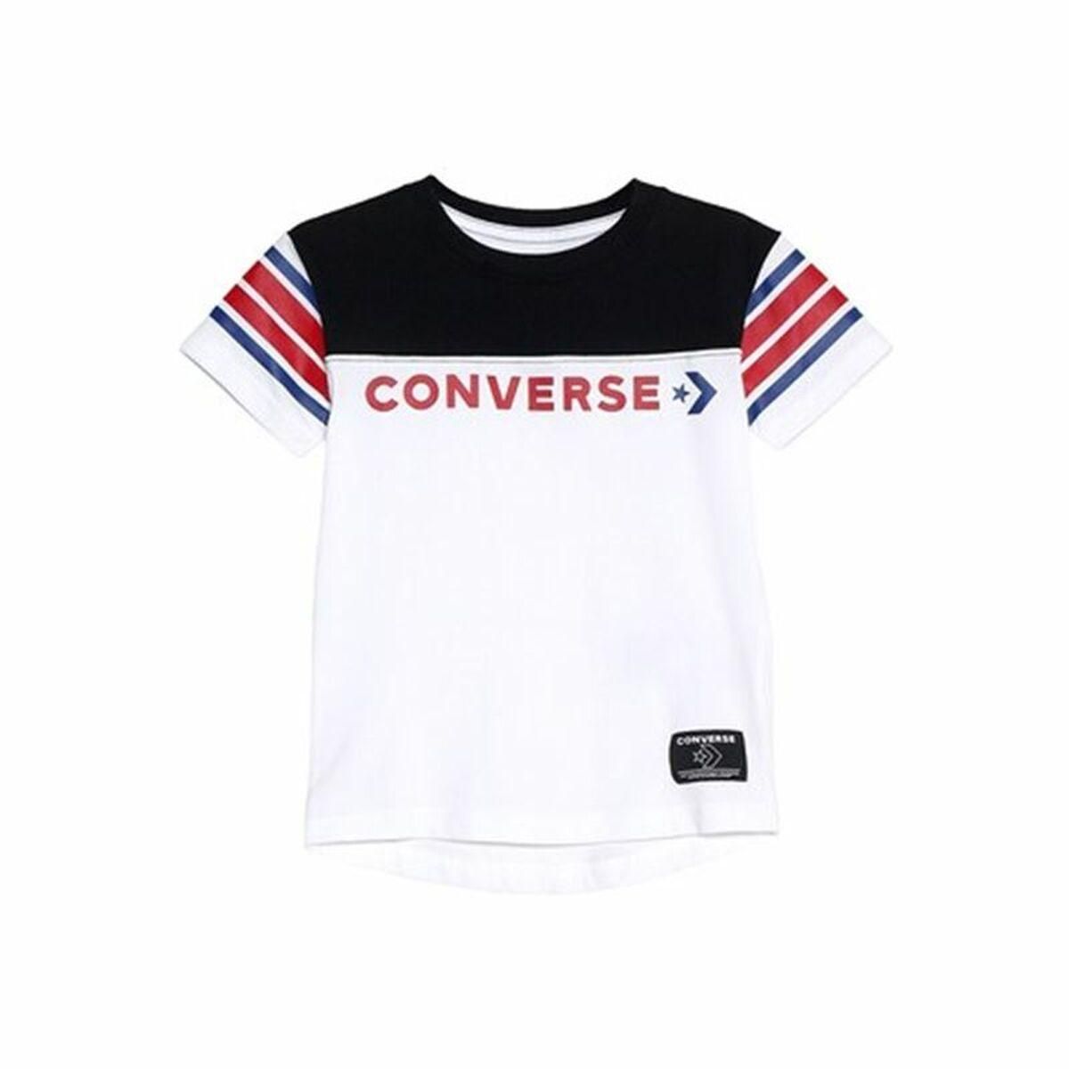 Børne Kortærmet T-shirt Converse Retro Sport Hvid 12-13 år