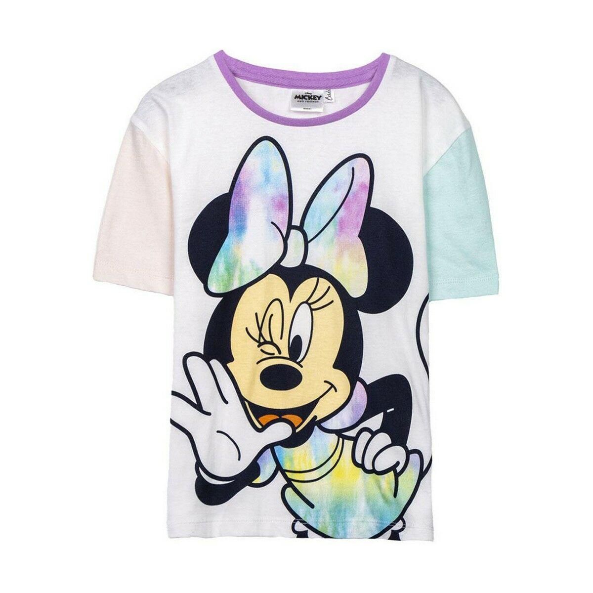 Børne Kortærmet T-shirt Minnie Mouse Mørk grøn Multifarvet 5 år