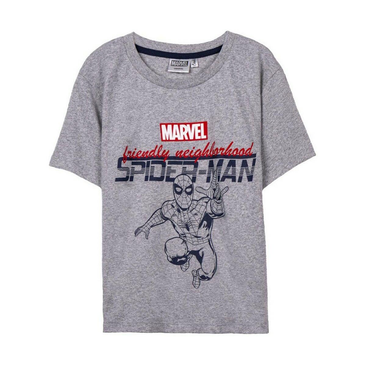 Kortærmet T-shirt Spider-Man Grå Børns 8 år