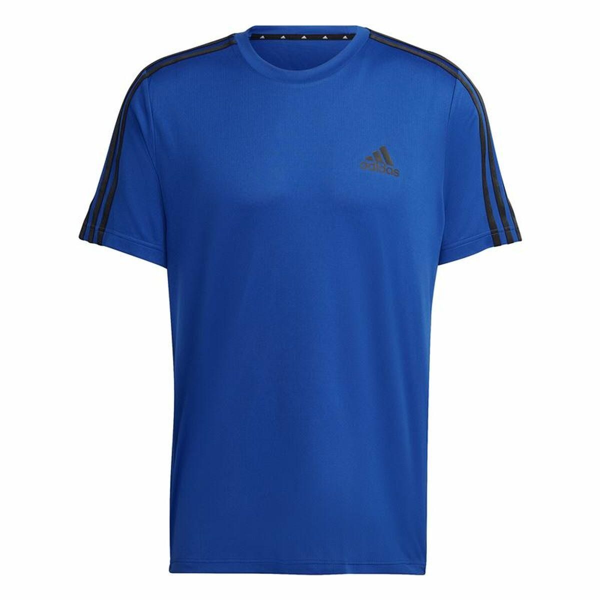 Kortærmet T-shirt til Mænd Adidas Aeroready Designed To Move Blå M