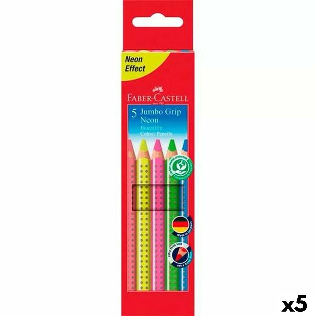 Farveblyanter Faber-Castell Neon Multifarvet (5 enheder)