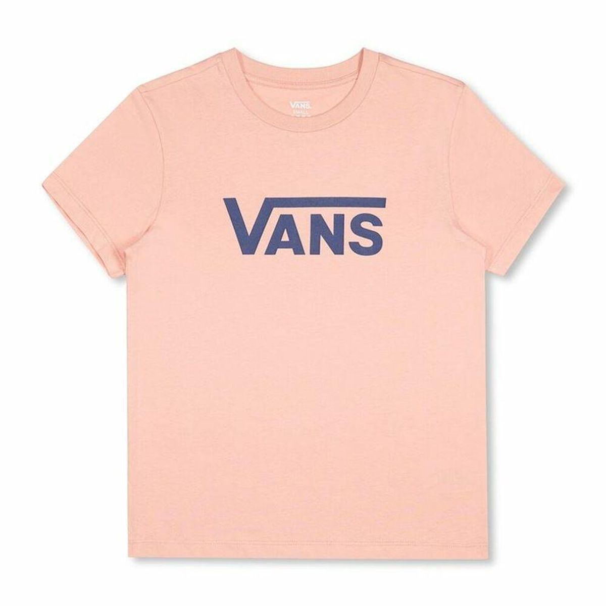 Kortærmet T-shirt til Kvinder Vans Drop V SS Crew-B W Peach Laksefarvet L