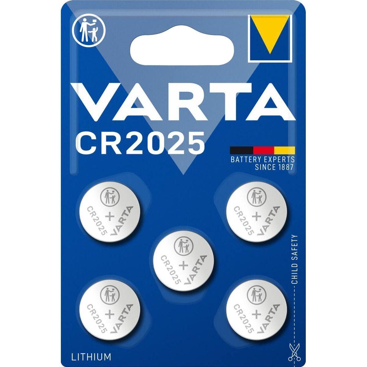 Lithium knapcellebatterier Varta 6025101415 CR2025 3 V (5 enheder)