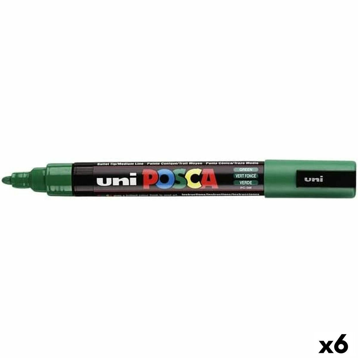 Markør POSCA PC-5M Grøn (6 enheder)