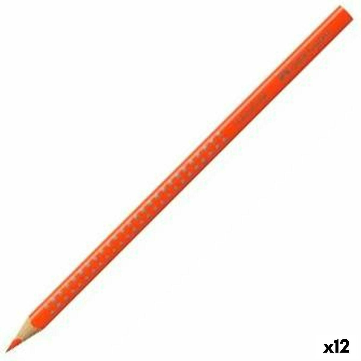 Farveblyanter Faber-Castell Colour Grip Mørk orange (12 enheder)