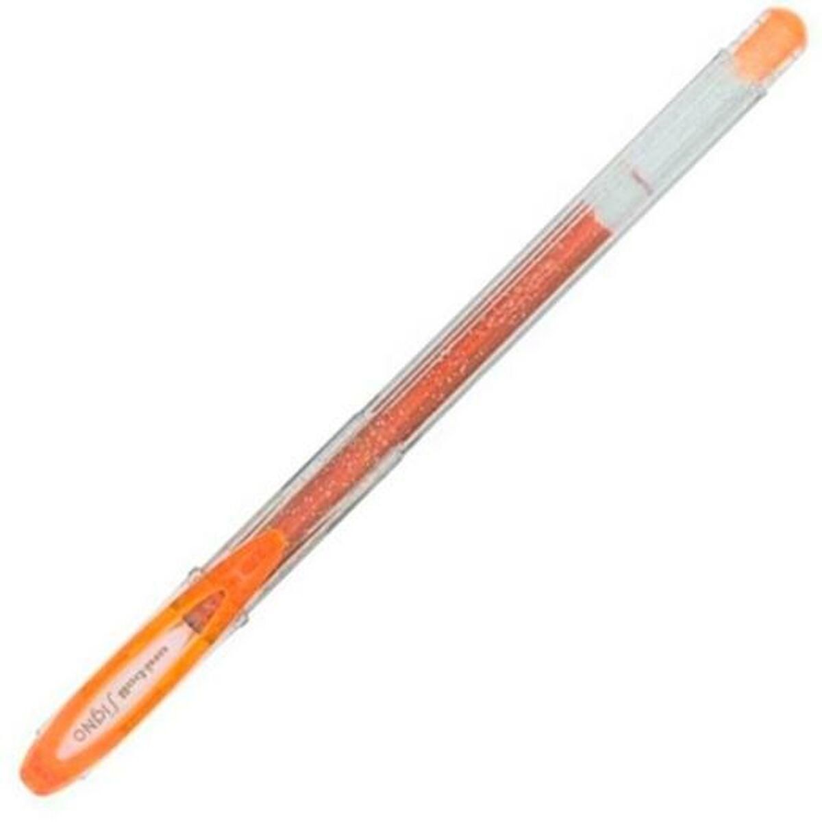 Pen med flydende blæk Uni-Ball Sparkling UM-120SP Orange 0,5 mm (12 Dele)