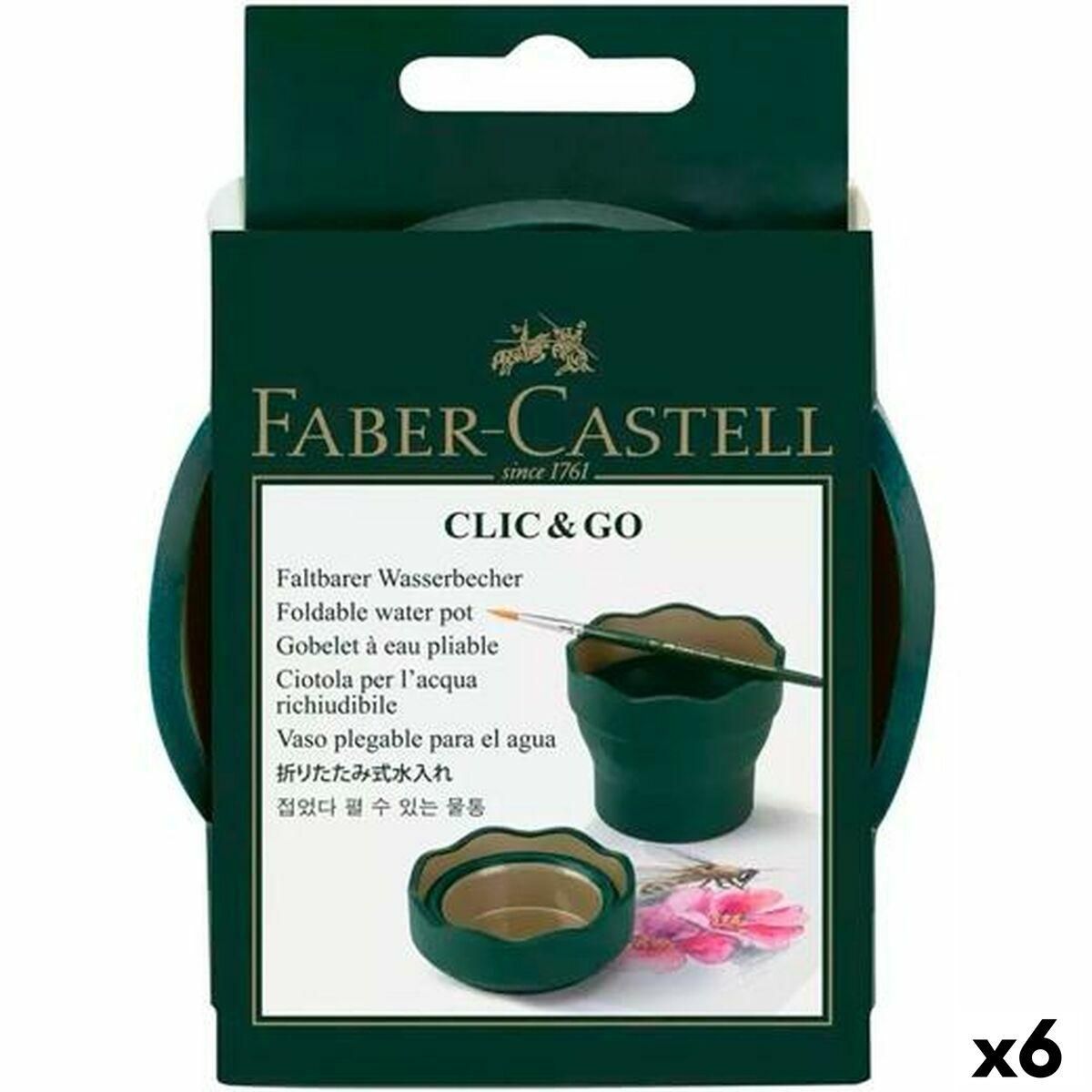 Glas Faber-Castell Clic & Go Foldbar Mørk grøn 6 Dele