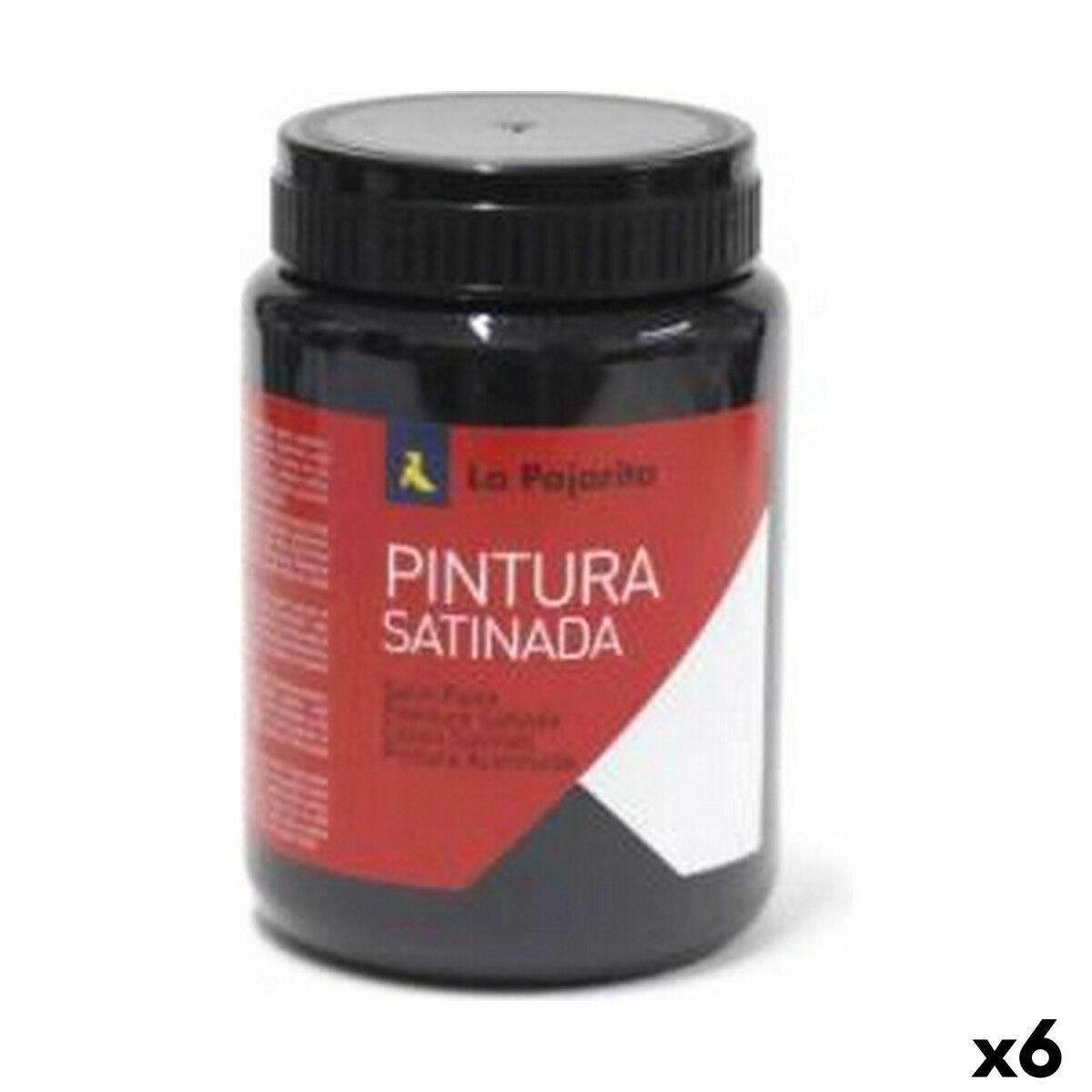 Tempera La Pajarita L-22 Sort Satin finish Skole (35 ml) (6 enheder)