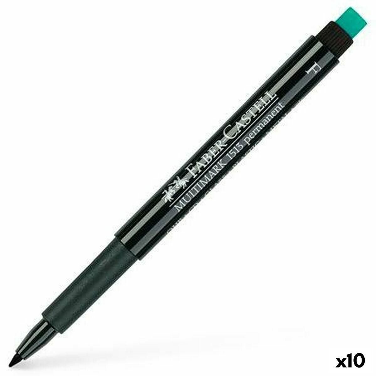 Sprittusch Faber-Castell Multimark 1513 F Sort (10 enheder)