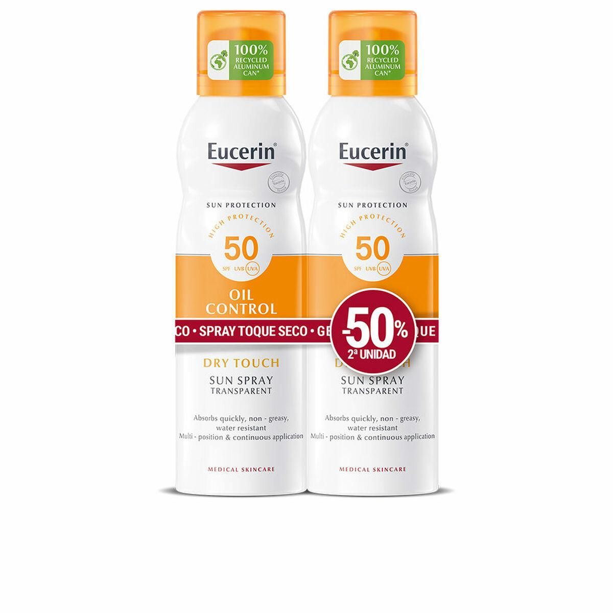 Krop solcreme spray Eucerin Sensitive Protect Tørt 200 ml x 2