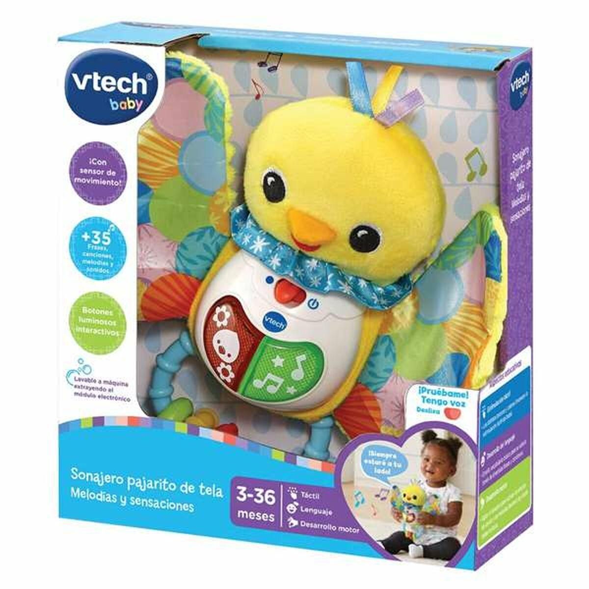 Musik Rangle Vtech Baby Musik Interaktiv Ælling Lys 20 x 21 x 6 cm