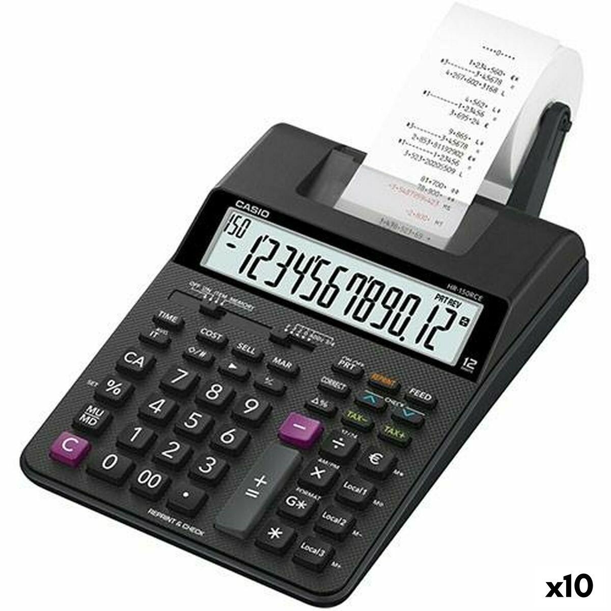 Printerberegner Casio HR-150RCE Sort (10 enheder)