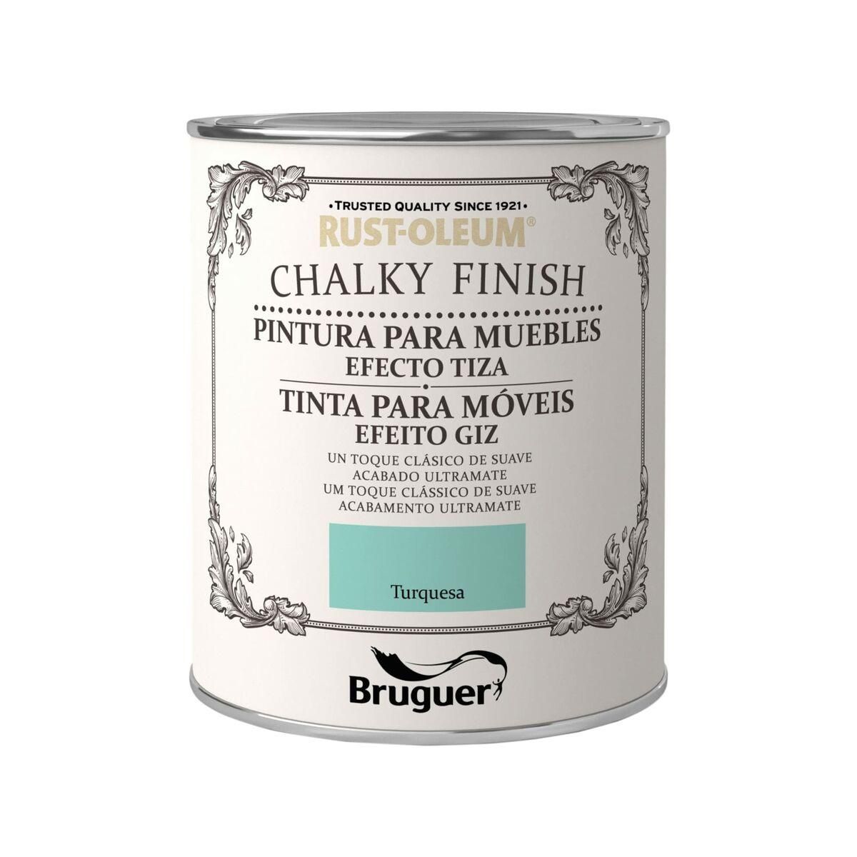 Maling Bruguer Chalky Finish Turkisblå 750 ml