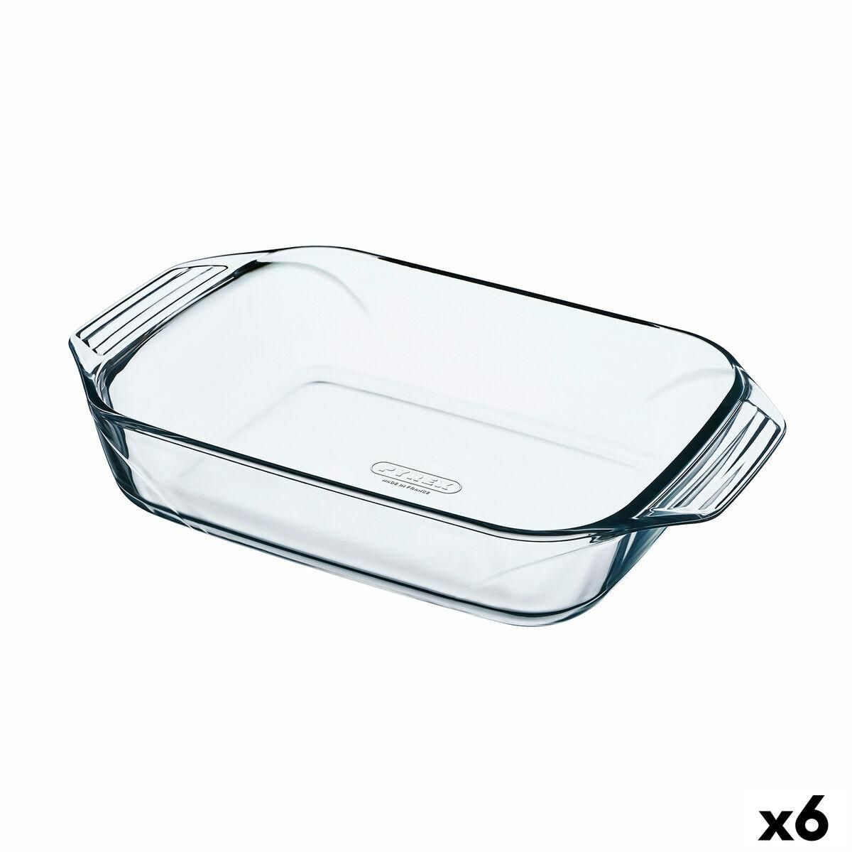 Ovn Fad Pyrex Irresistible Gennemsigtig Glas Rektangulær 39 x 24,5 x 6,9 cm (6 enheder)