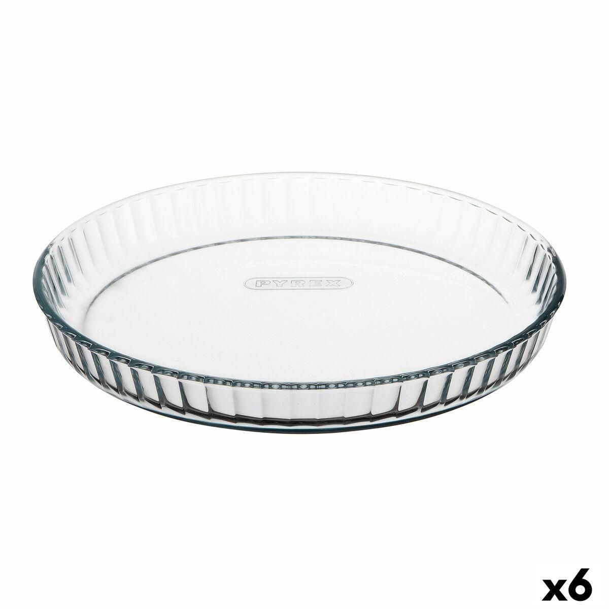 Kageform Pyrex Classic Vidrio Gennemsigtig Glas Flad Cirkulær 27,7 x 27,7 x 3,5 cm 6 enheder