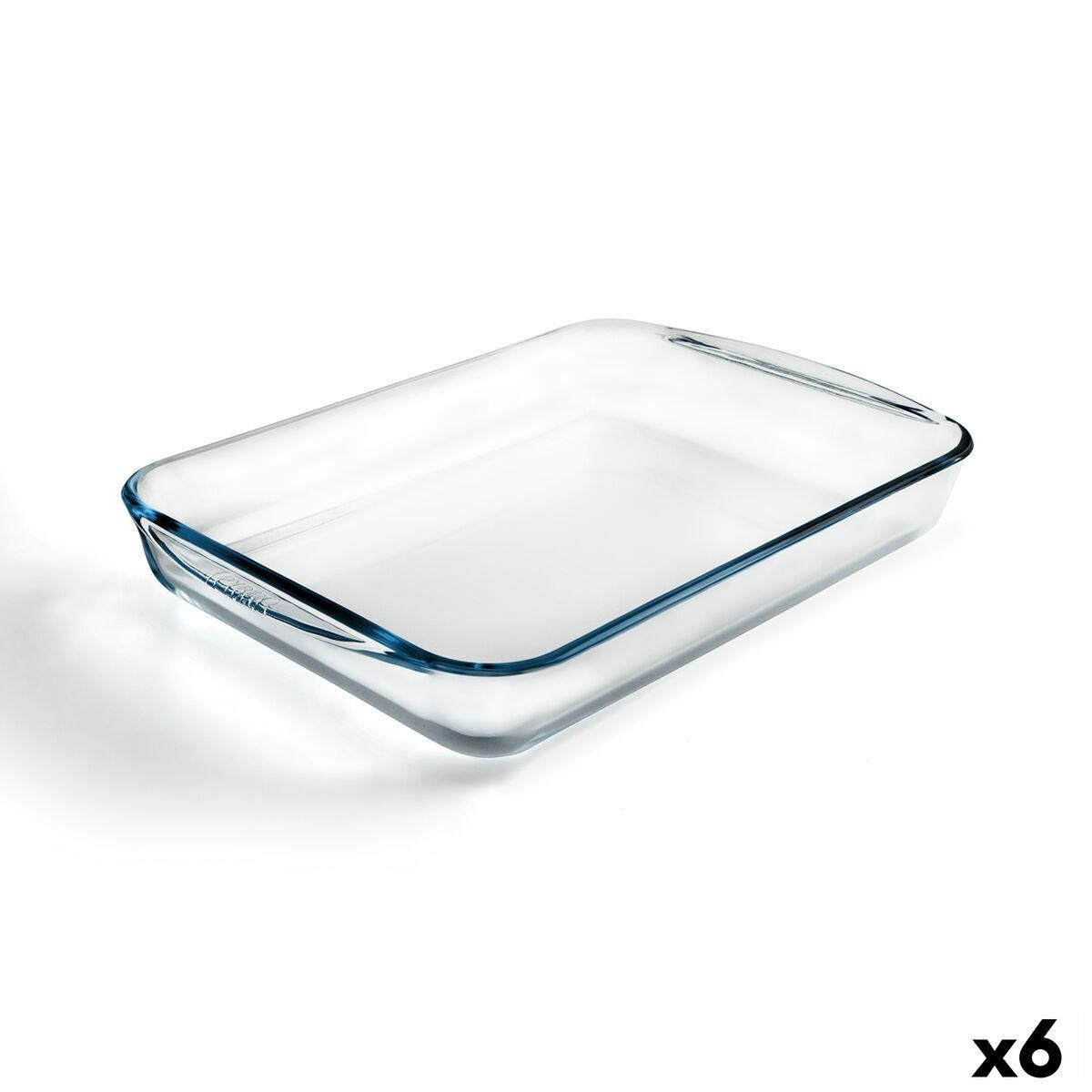 Ovn Fad Pyrex Classic Vidrio Gennemsigtig Glas Rektangulær 40 x 27 x 6 cm (6 enheder)