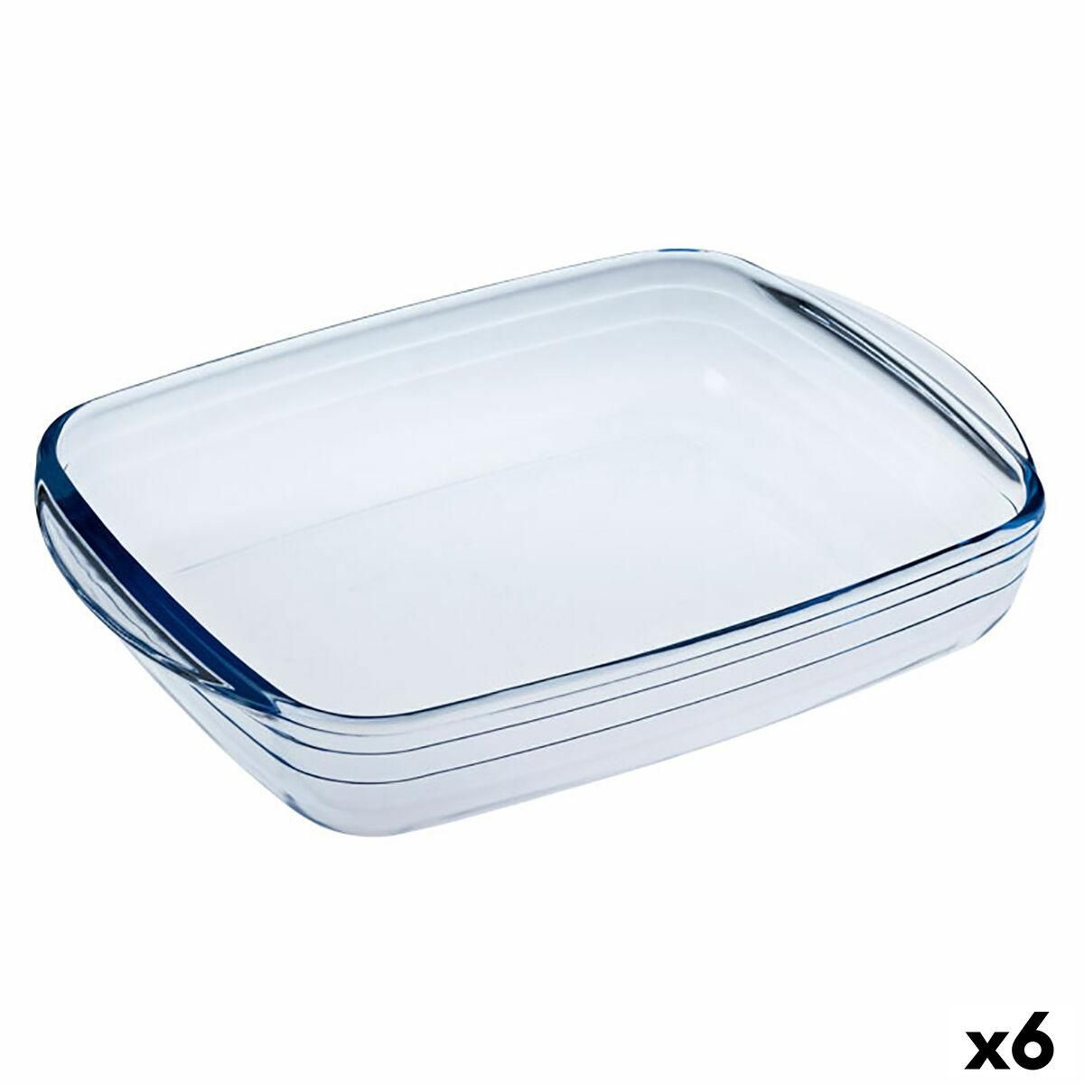 Rektangulær Form Ô Cuisine Ocuisine Vidrio Gennemsigtig Glas 23 x 15 x 5 cm Rektangulær (6 enheder)