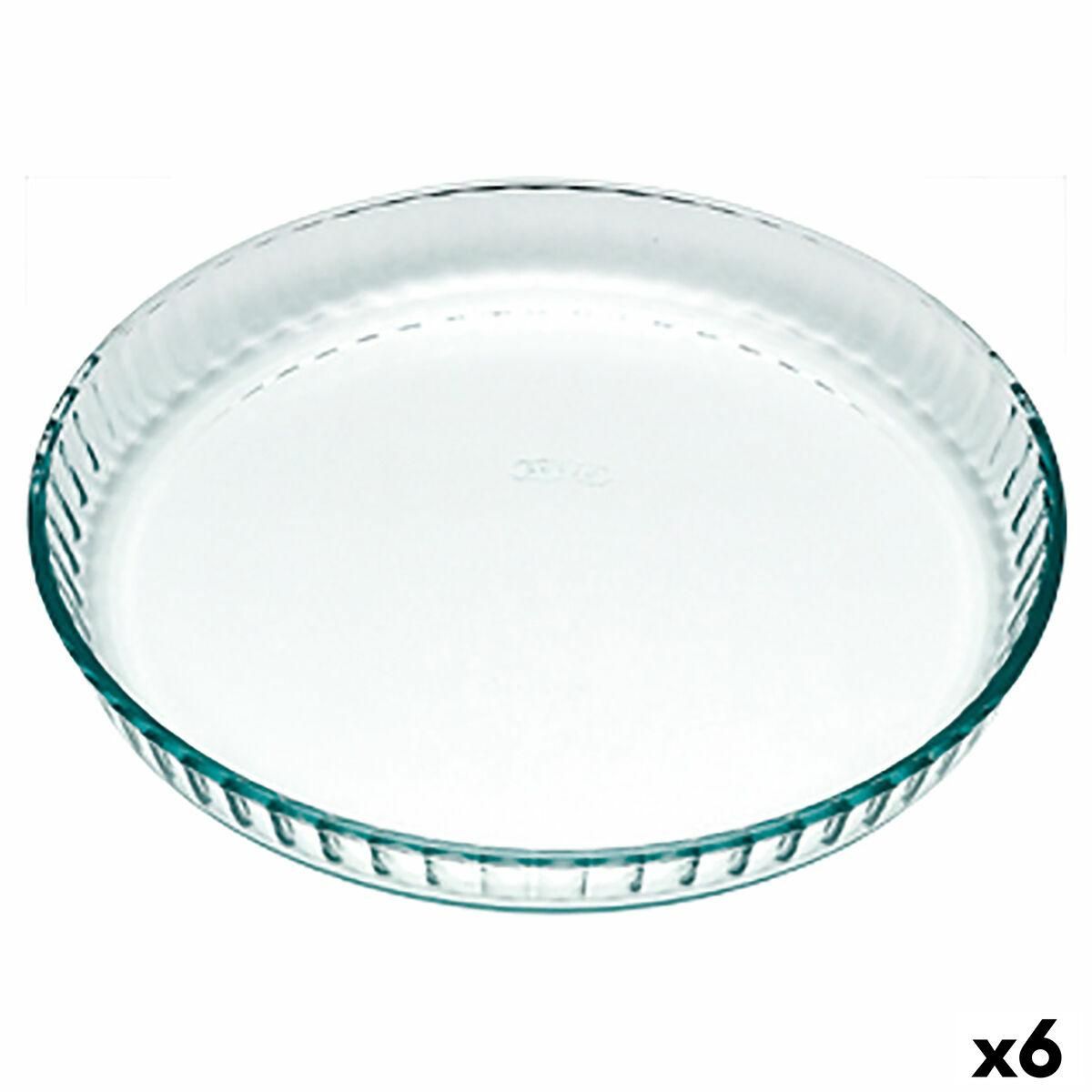 Kageform Pyrex Classic Vidrio Gennemsigtig Glas Flad Cirkulær 25 x 25 x 4 cm 6 enheder