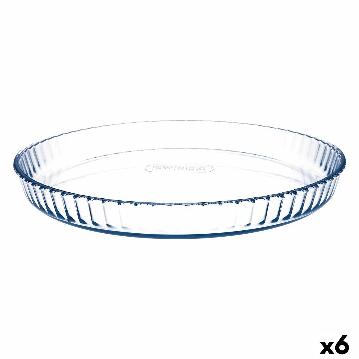 Kageform Pyrex Classic Vidrio Gennemsigtig Glas Flad Cirkulær 31 x 31 x 4 cm 6 enheder