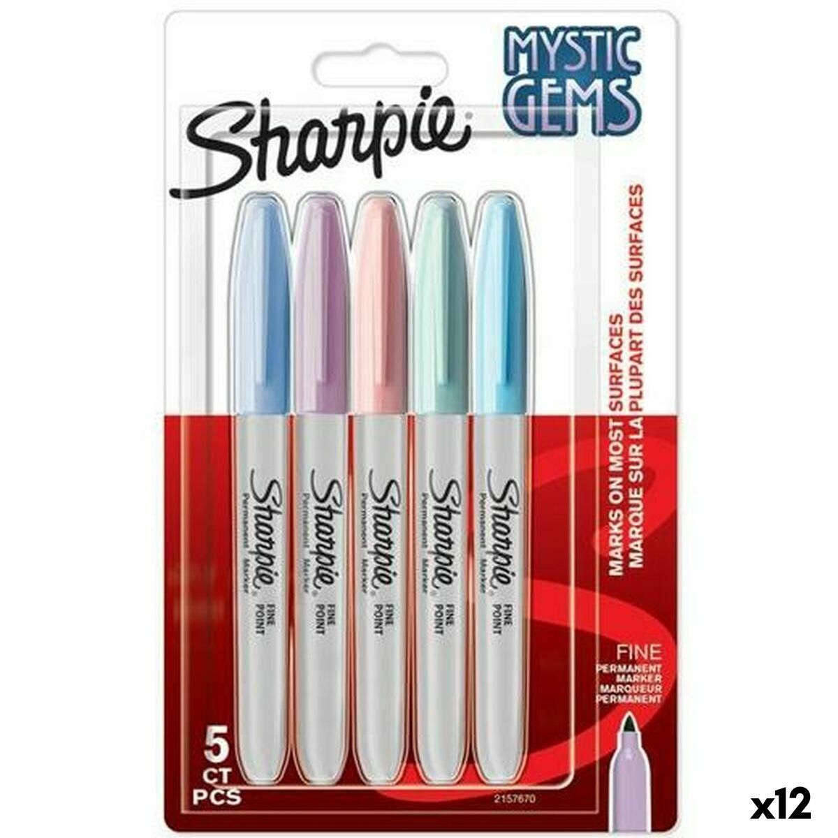 Sæt med Fiberpenne Sharpie Mystic Gems Multifarvet 5 Dele (12 enheder)