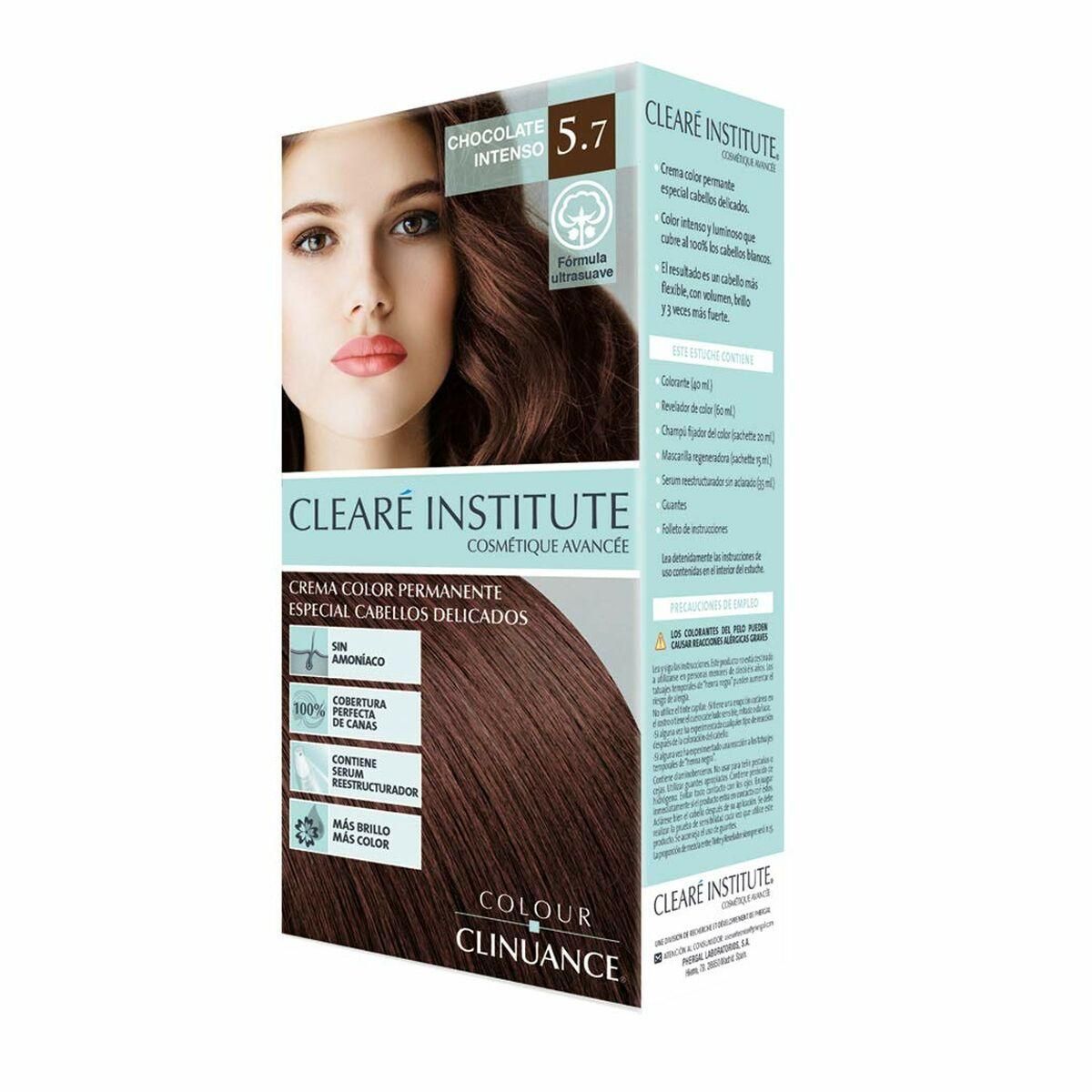 Permanent hårfarve - creme Clearé Institute Colour Clinuance Nº 5.7-chocolate intenso