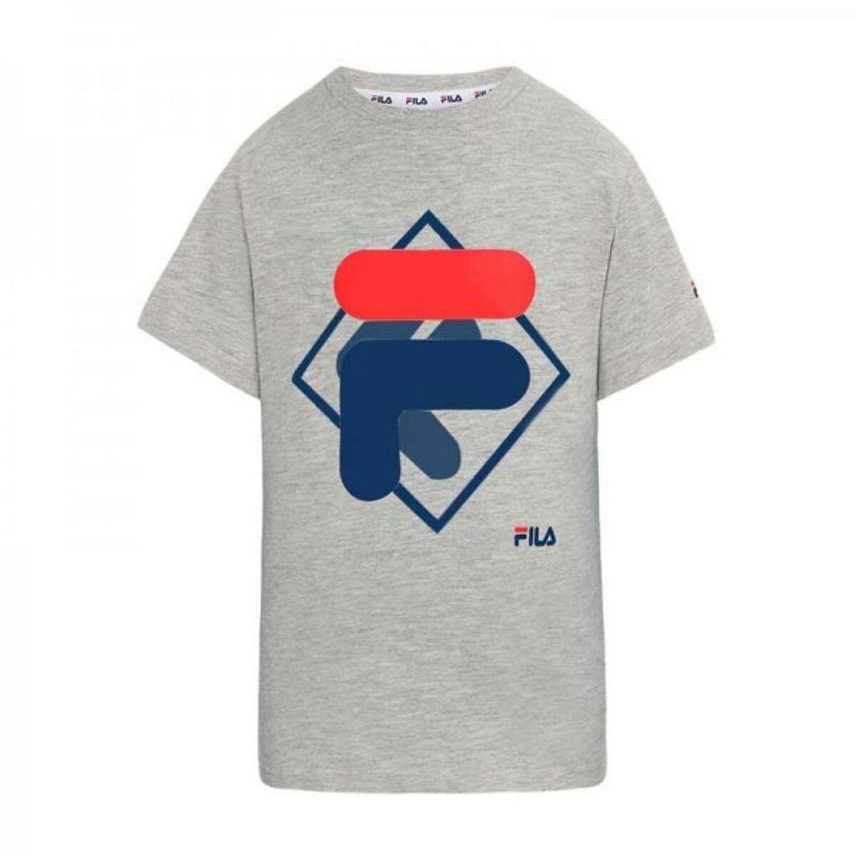 Børne Kortærmet T-shirt Fila FAT0340 80000 Grå 16 år