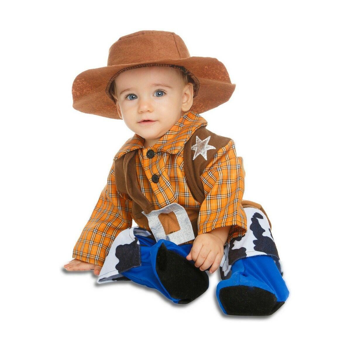 Kostume til babyer Billy the Kid Cowboy mand (2 Dele) 0-6 måneder