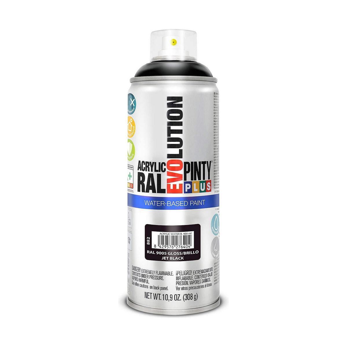 Spraymaling Pintyplus Evolution RAL 9005 Vandbaseret Jet Black 400 ml