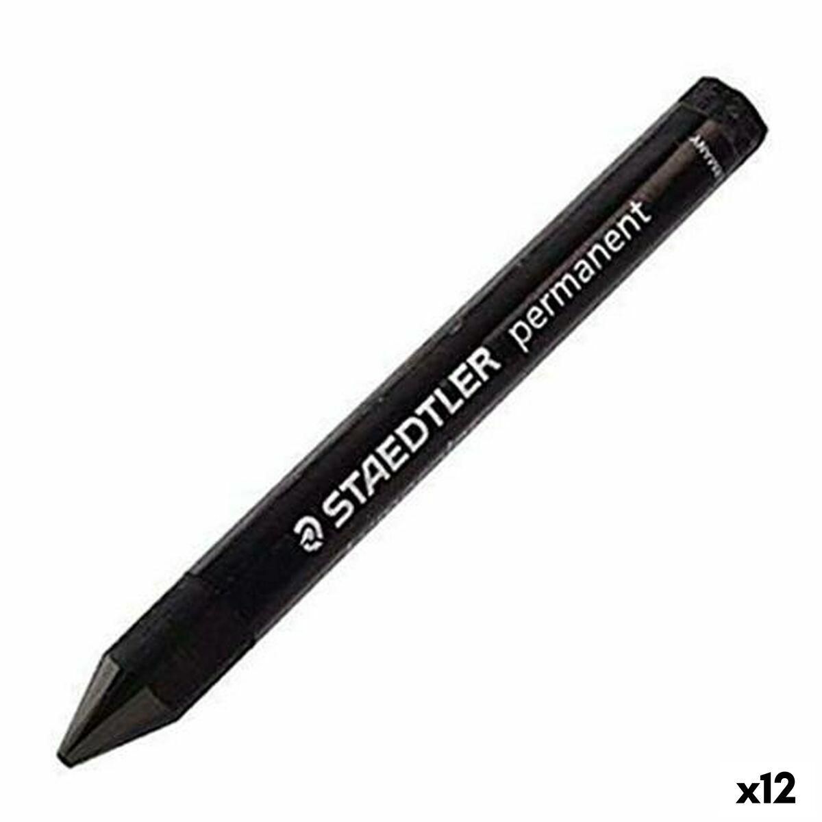 Voksblyant Staedtler Lumocolor 236-9 Sort Voks (12 enheder)