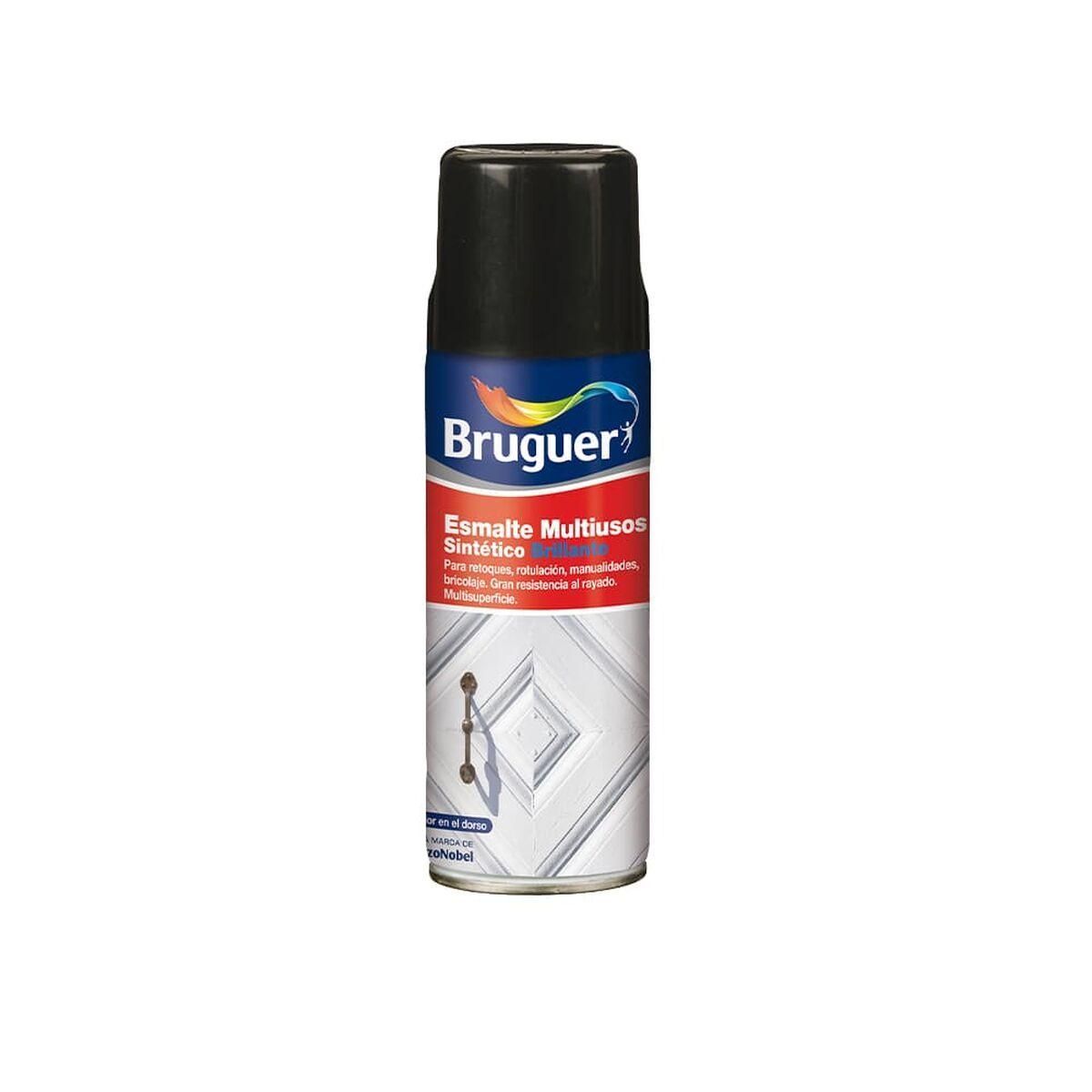 Syntetisk emalje Bruguer 5197993 Spray MULTIFUNKTIONEL Sort 400 ml Mat