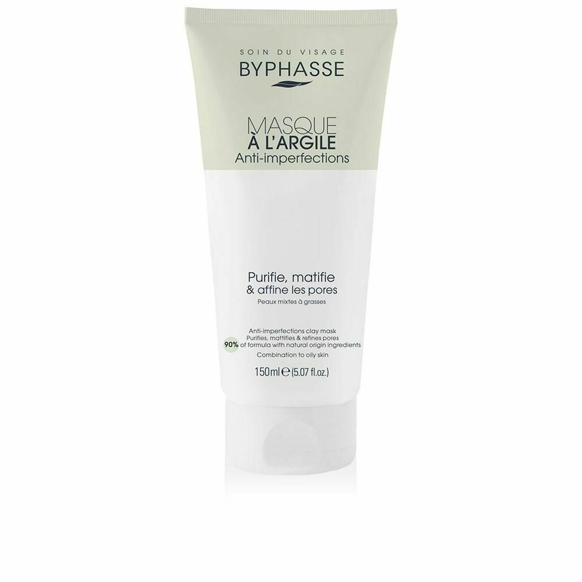 Ansigtsmaske Byphasse Mascarilla De Arcilla Behandling mod ufuldkommenheder Mattende finish Ler 150 ml