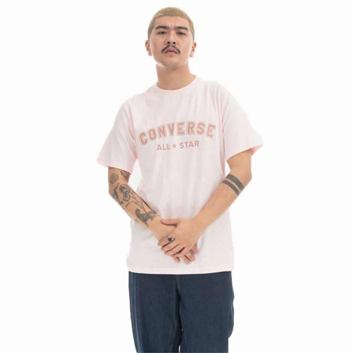 Kortærmet T-shirt til Mænd Converse Classic Fit All Star Single Screen Lyserød XS