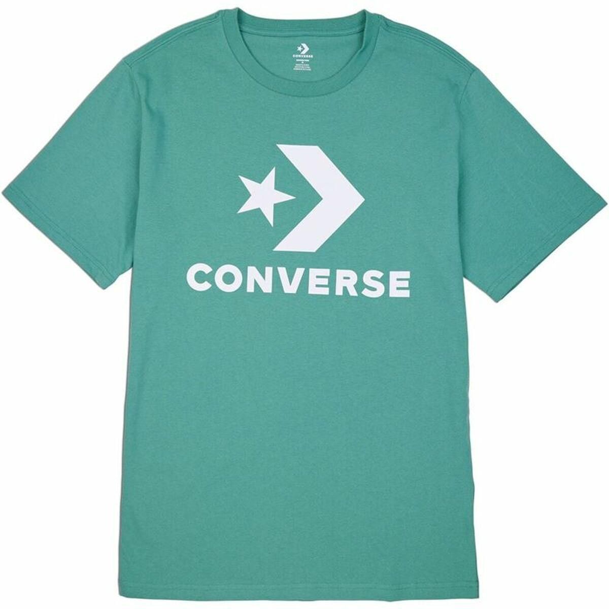 Unisex Kortærmet T-shirt Converse Standard Fit Center Front Large Grøn 2XS