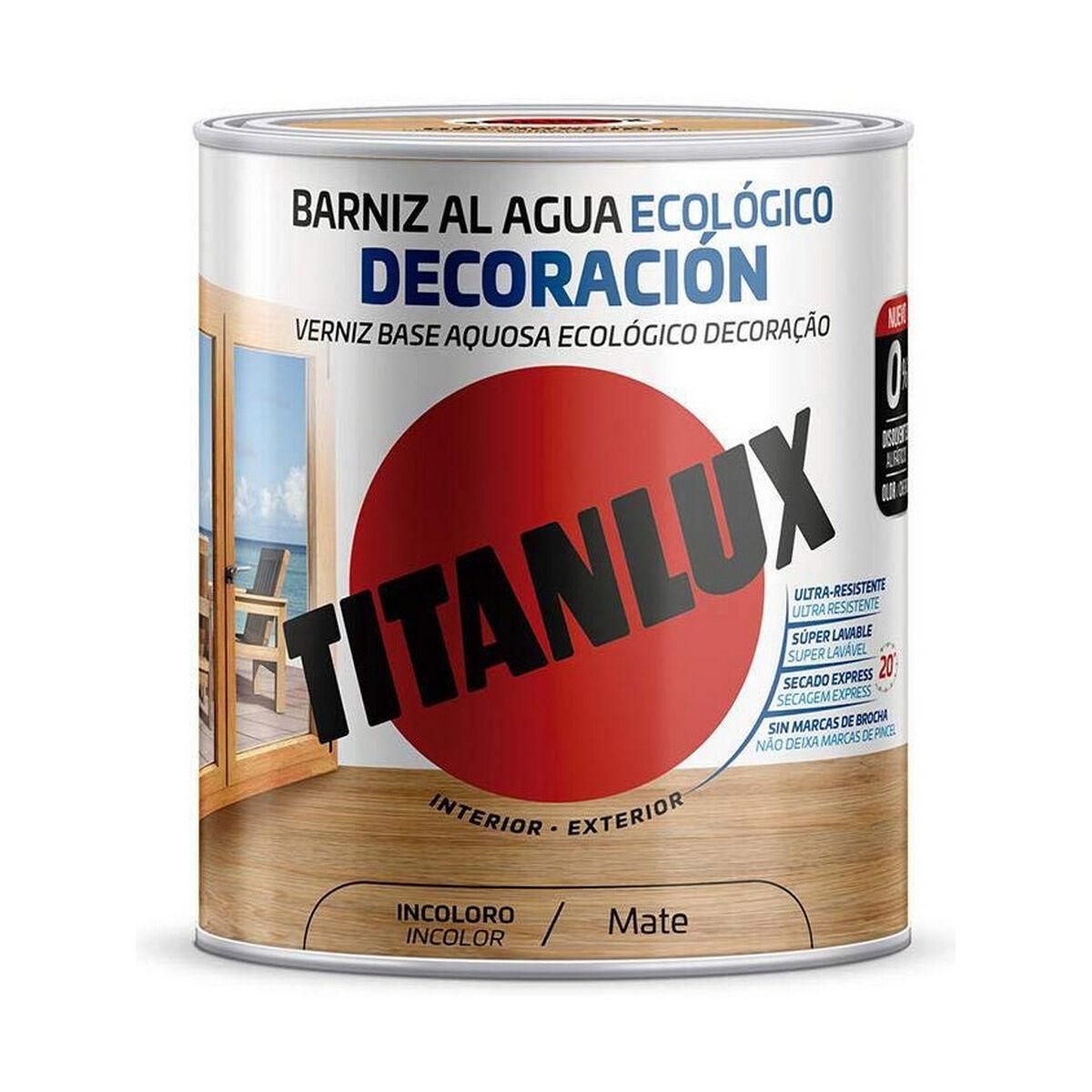 Vandbaseret maling Titanlux m22100014 Økologisk 250 ml Farveløs Mat