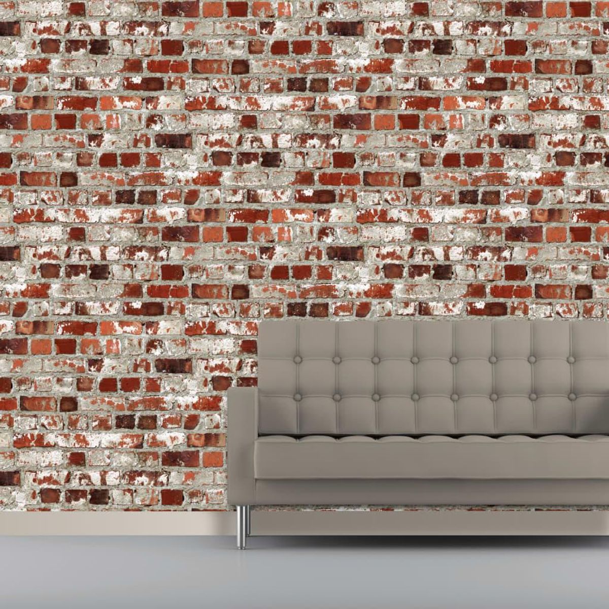 DUTCH WALLCOVERINGS tapet Brick rød