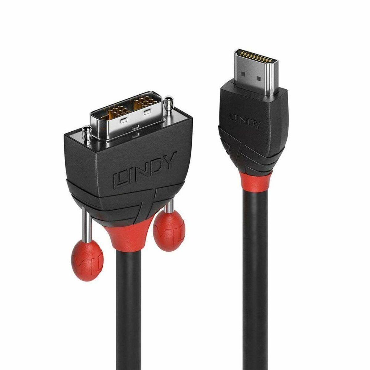 HDMI til DVI-kabel LINDY 36270 Sort 1 m