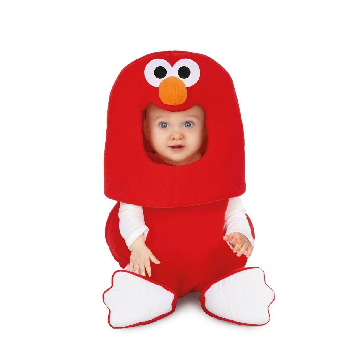 Kostume til babyer Elmo Sesame Street Rød (3 Dele) 0-6 måneder