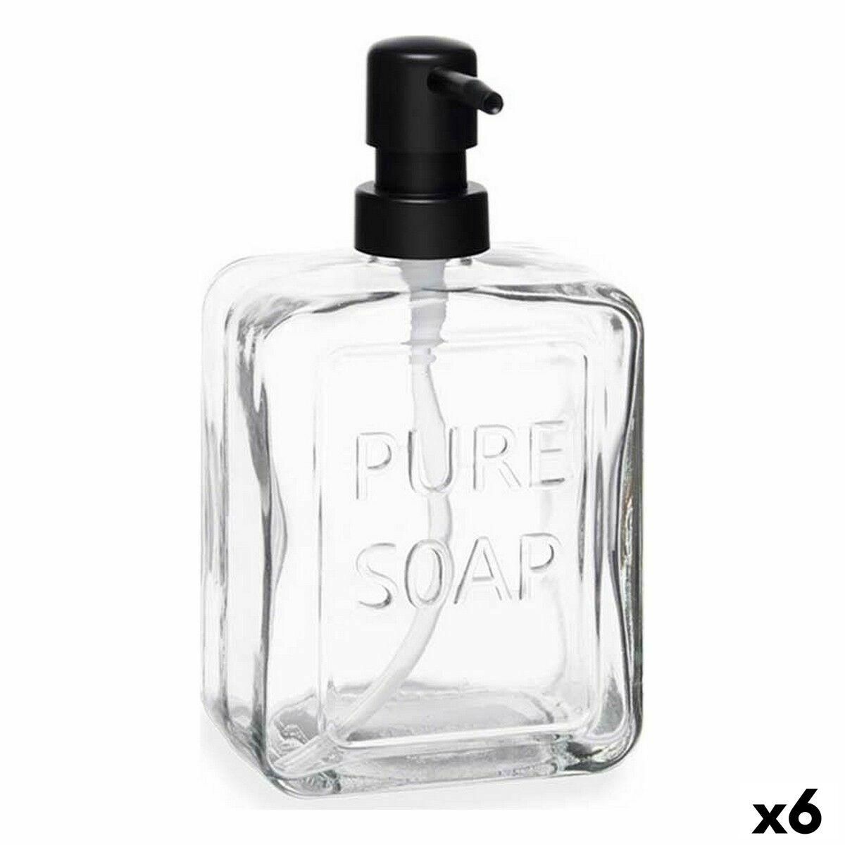 Sæbedispenser Pure Soap Krystal Gennemsigtig Plastik 570 ml (6 enheder)