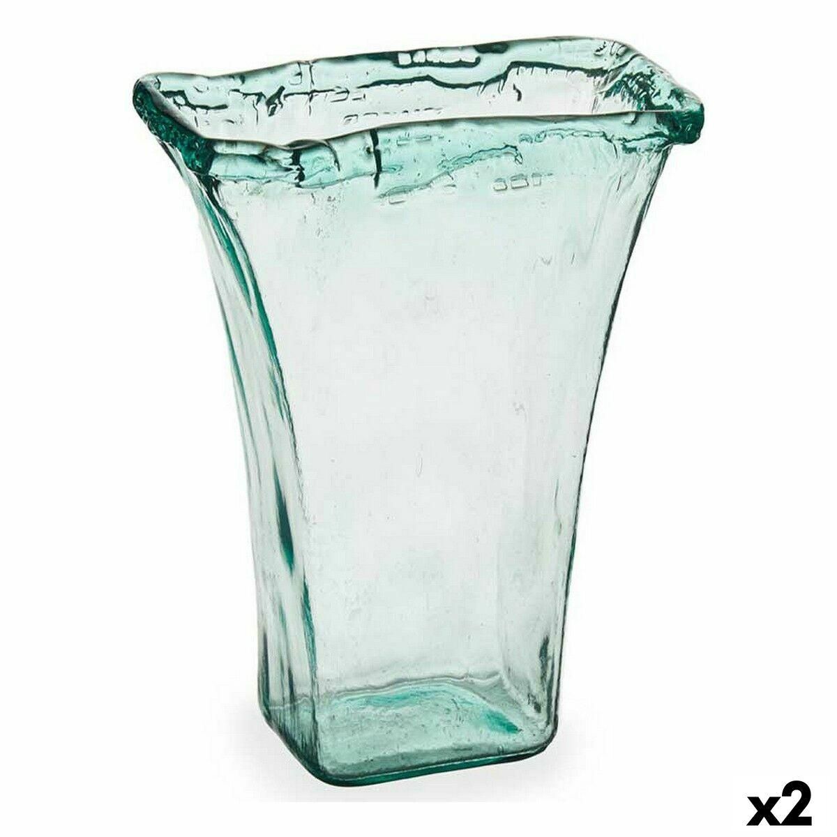 Vase 27 x 34,5 x 14 cm Krystal Gennemsigtig (2 enheder)