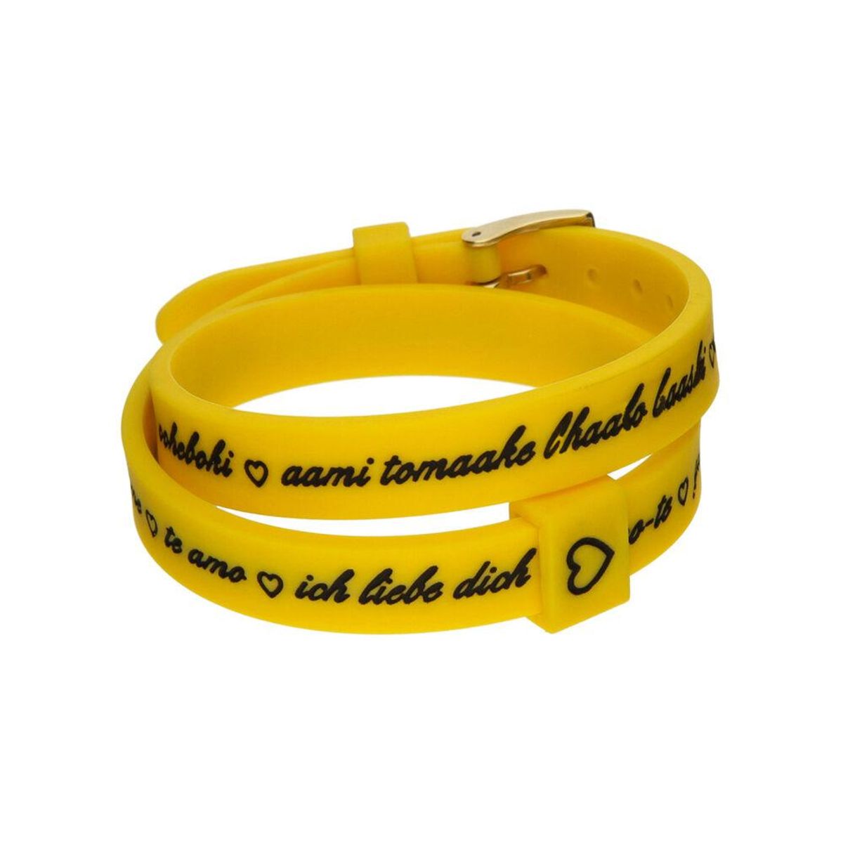 Armbånd til kvinder il mezzometro I LOVE YOU GOLD - BRACCIALE IN SILICONE/SILICONE BRACELET