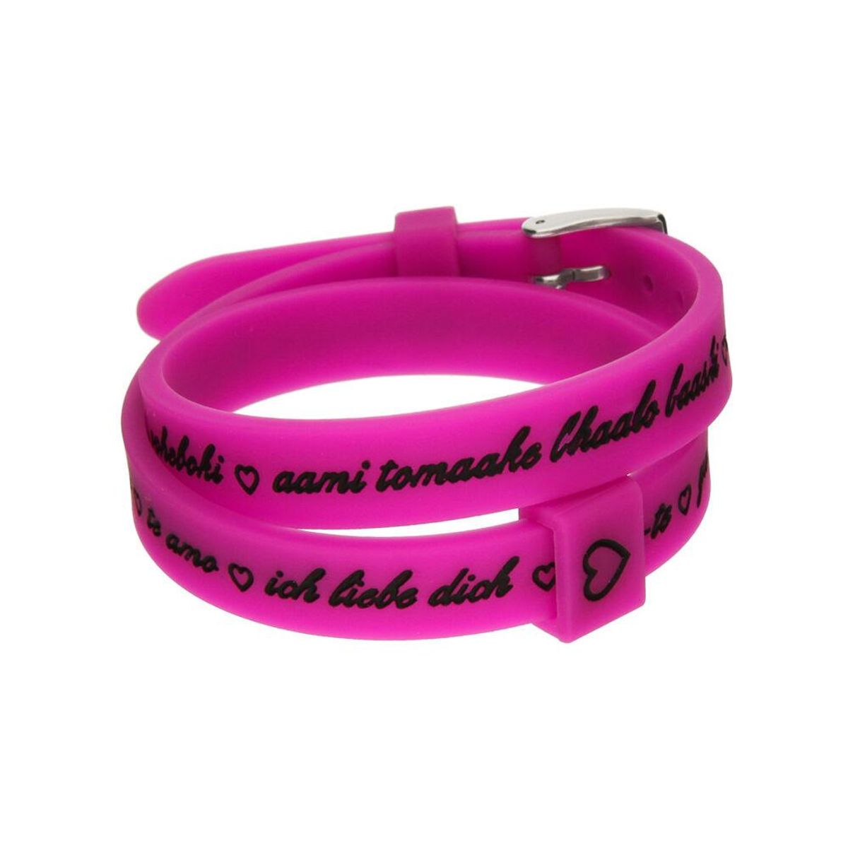 Armbånd til kvinder il mezzometro I LOVE YOU SILVER - BRACCIALE IN SILICONE/SILICONE BRACELET