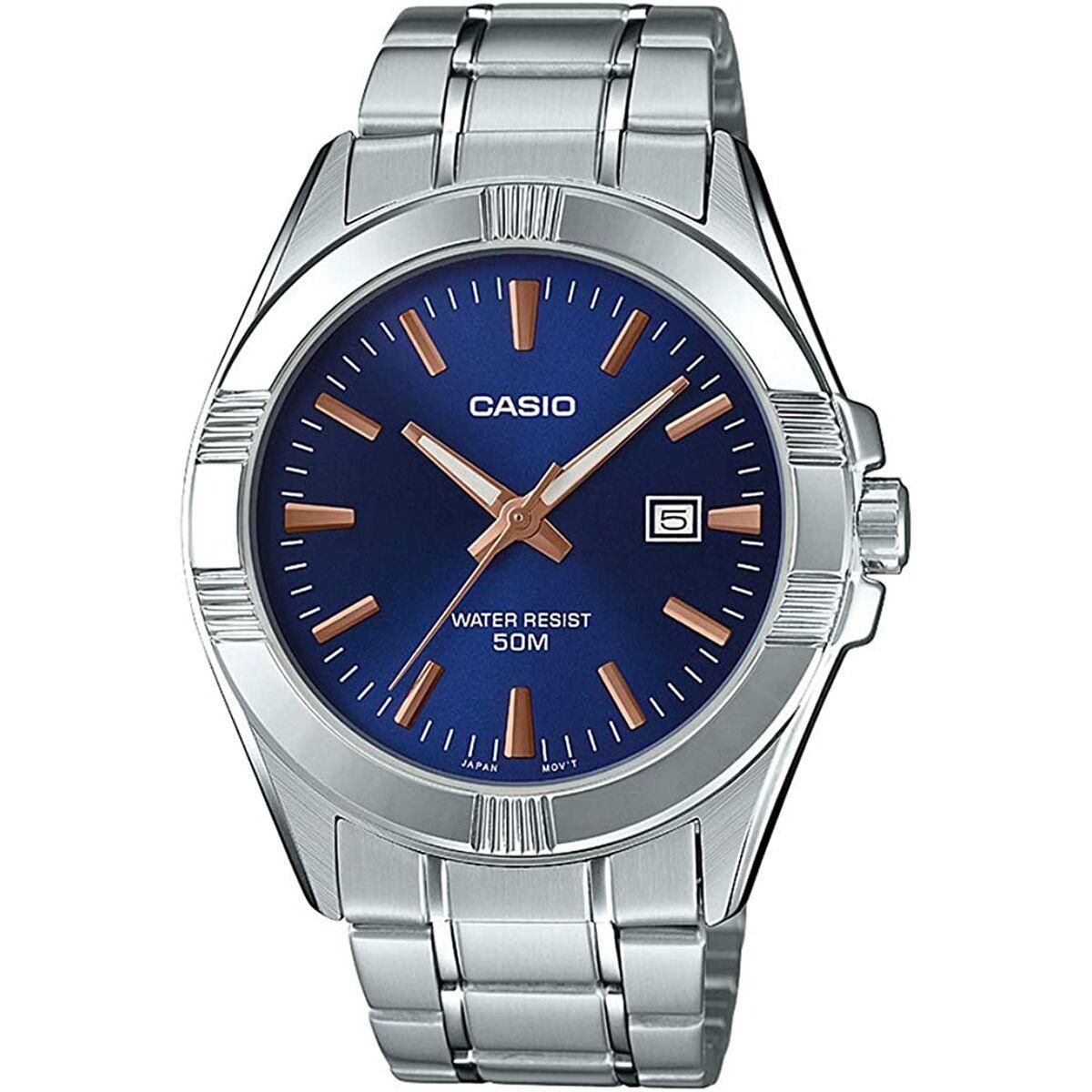 Herreur Casio Blå Sølvfarvet (Ø 43,5 mm)