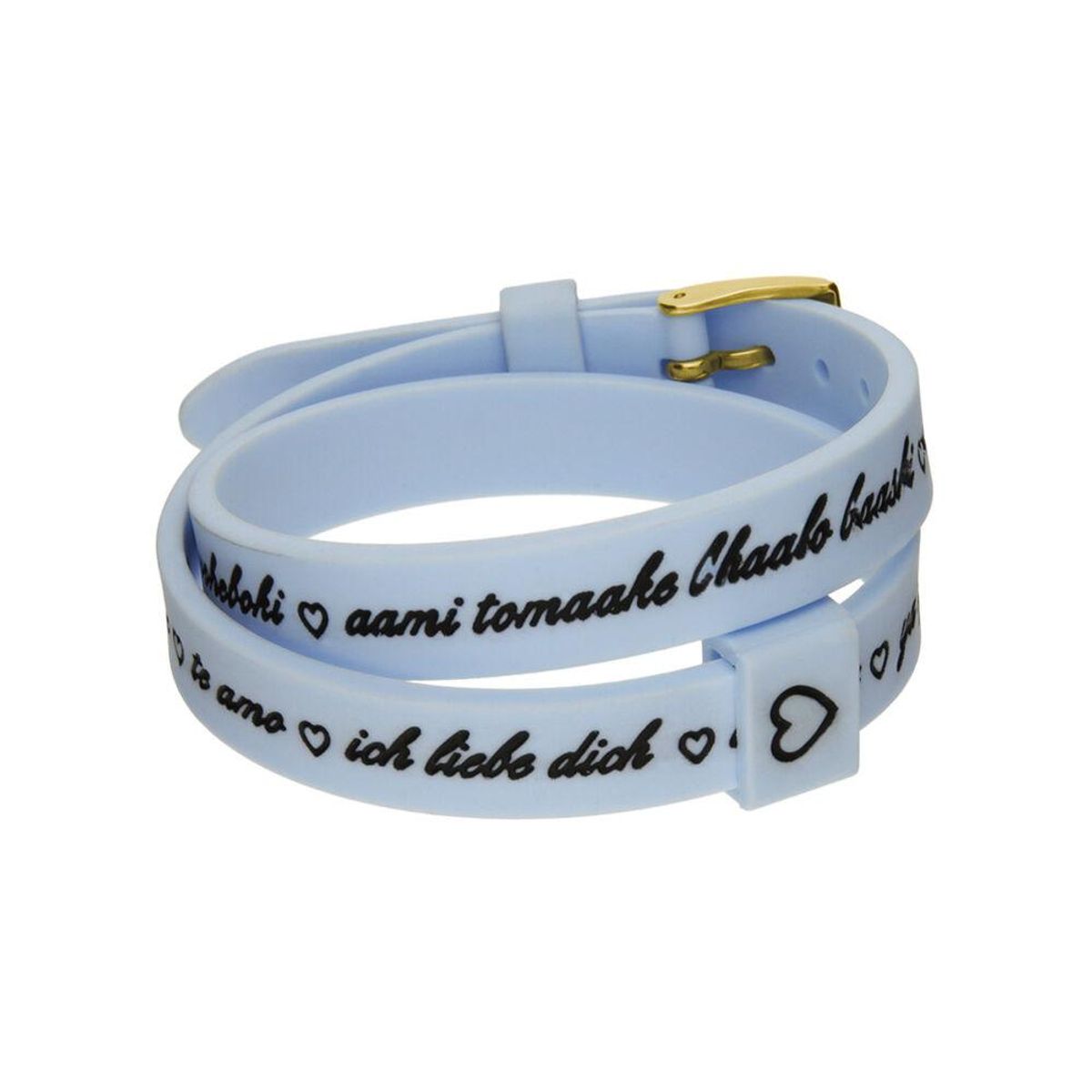 Armbånd til kvinder il mezzometro I LOVE YOU GOLD - BRACCIALE IN SILICONE/SILICONE BRACELET