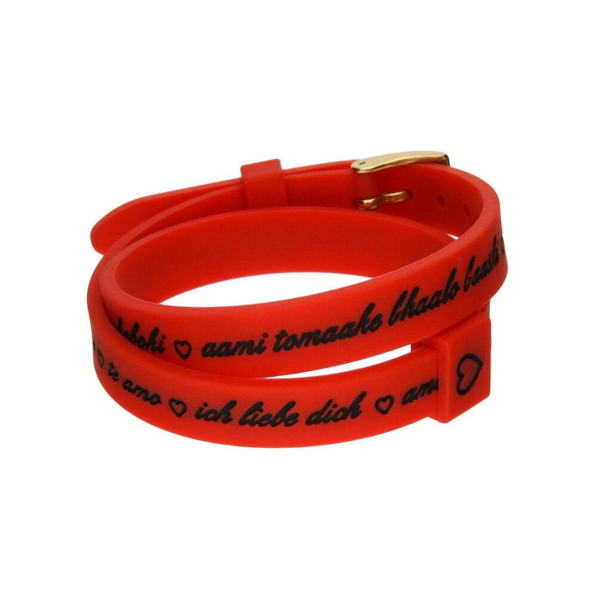 Armbånd til kvinder il mezzometro I LOVE YOU GOLD - BRACCIALE IN SILICONE/SILICONE BRACELET