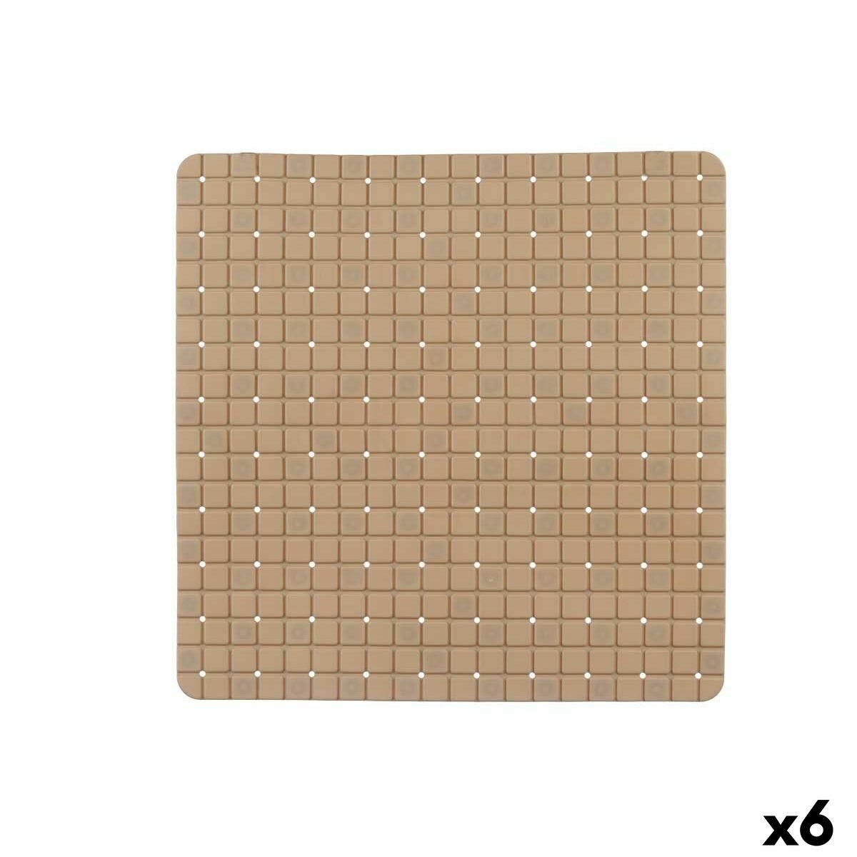 Skridsikker måtte til Brusebad Rammer Beige PVC 50,3 x 50,3 x 0,7 cm (6 enheder)