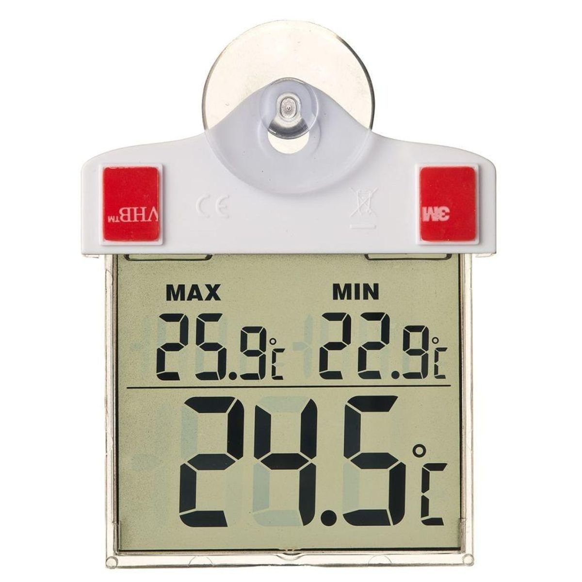 digitalt vinduestermometer 13 x 10 x 3 cm 6080078