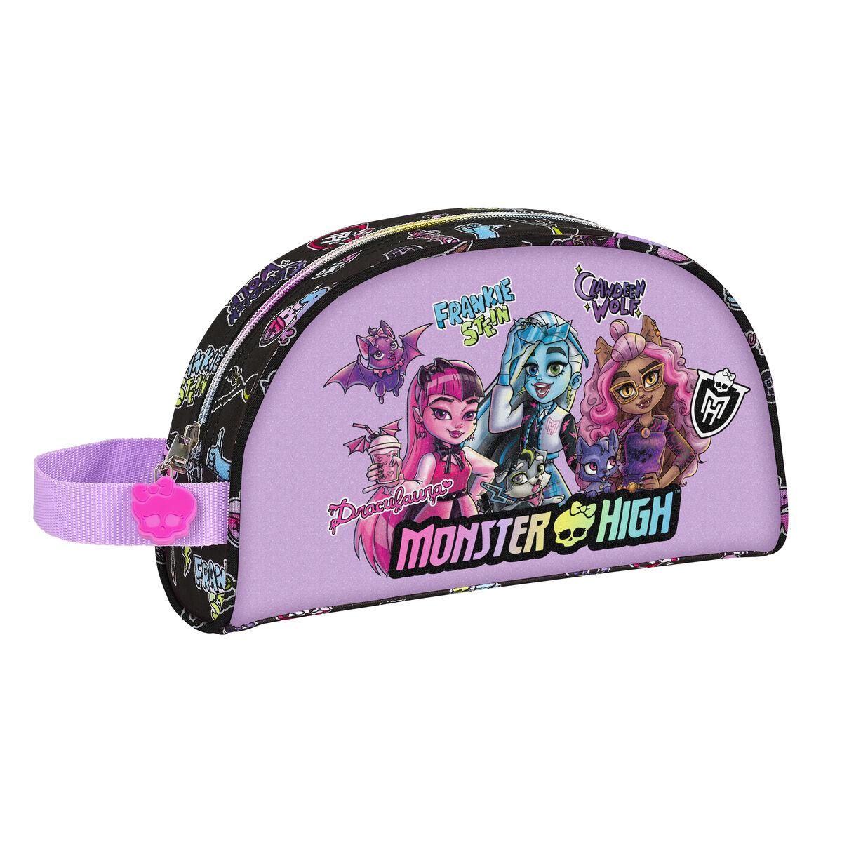 Rejsetoilettaske Monster High Creep Sort Polyester 300D 26 x 16 x 9 cm